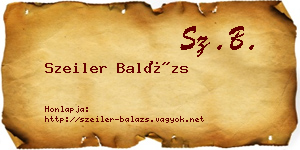 Szeiler Balázs névjegykártya