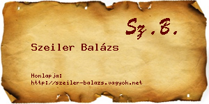 Szeiler Balázs névjegykártya